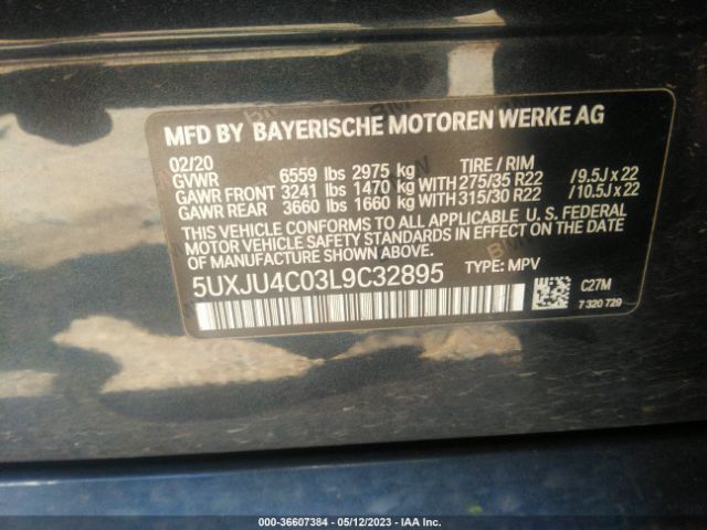 5UXJU4C03L9C32895 BMW X5 M50i
