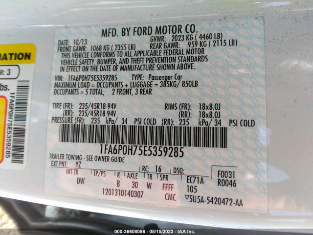 Ford Fusion 2014 1FA6P0H75E5359285 Image 26