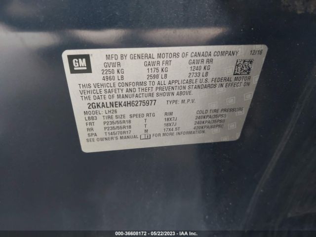 2GKALNEK4H6275977 GMC Terrain Sle