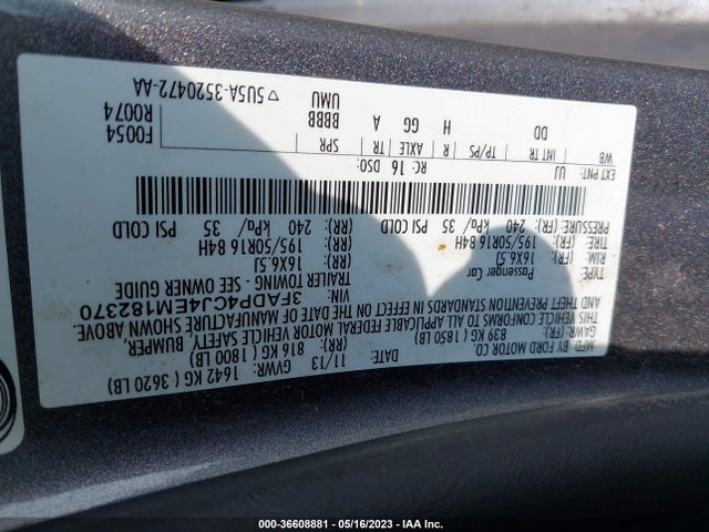 2014 FORD FIESTA TITANIUM VIN: 3FADP4CJ4EM182370