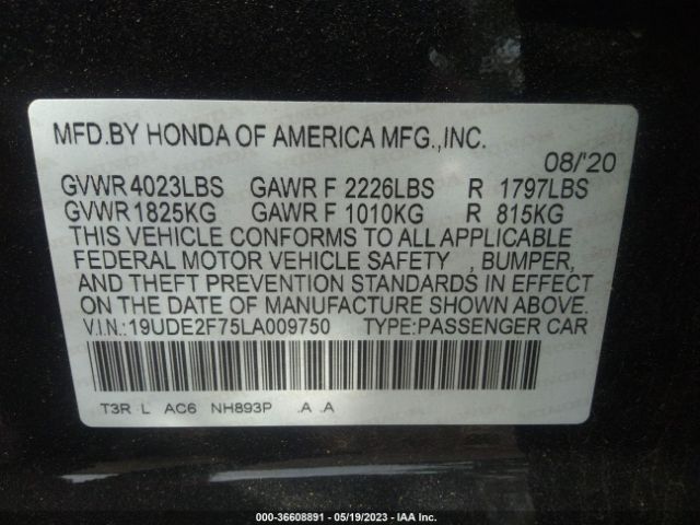 19UDE2F75LA009750 Acura Ilx Pkg