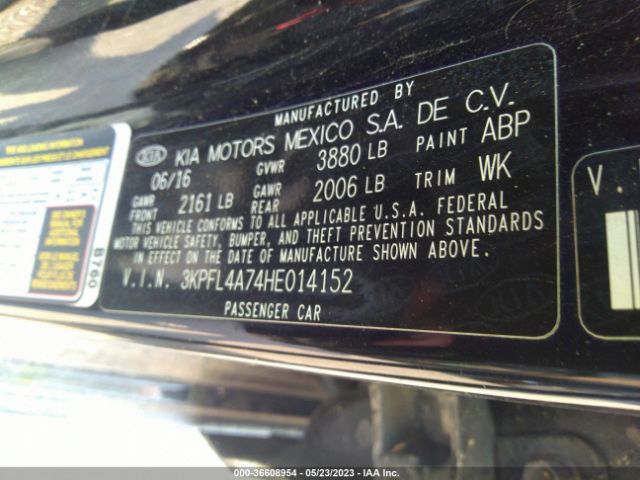 3KPFL4A74HE014152 KIA FORTE LX
