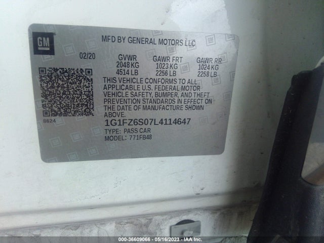 Chevrolet Bolt Ev Premier 2020 1G1FZ6S07L4114647 Image 9