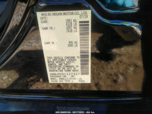 1N4BL4FV3LC127327 Nissan Altima 2.5 Platinum