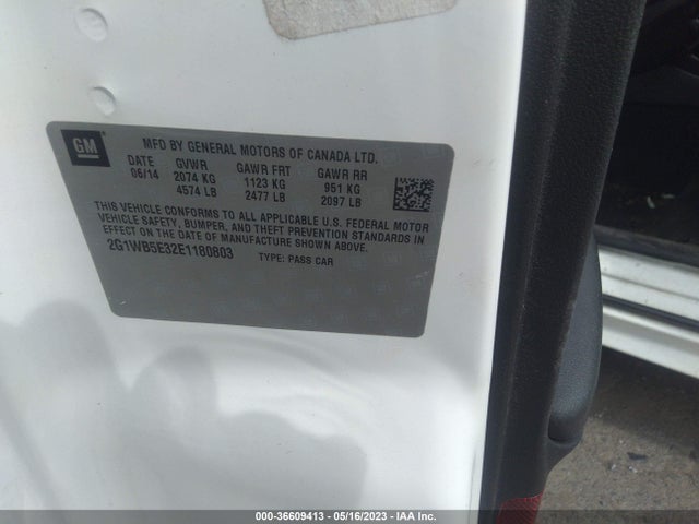 Chevrolet Impala Limited Lt 2014 2G1WB5E32E1180803 Image 9
