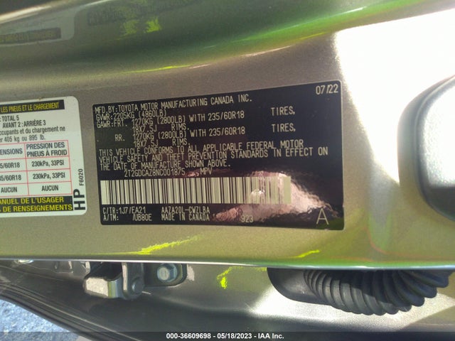 2022 Lexus NX, VIN: 2T2GDCAZ8NC001875