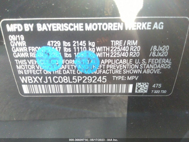 2020 BMW X2, VIN: WBXYJ1C08L5P29245