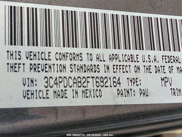 Dodge Journey American Value Pkg 2015 3C4PDCAB2FT692164 Image 9