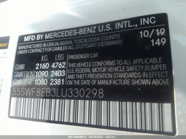 55SWF8EB3LU330298 Mercedes-Benz C-class C 300