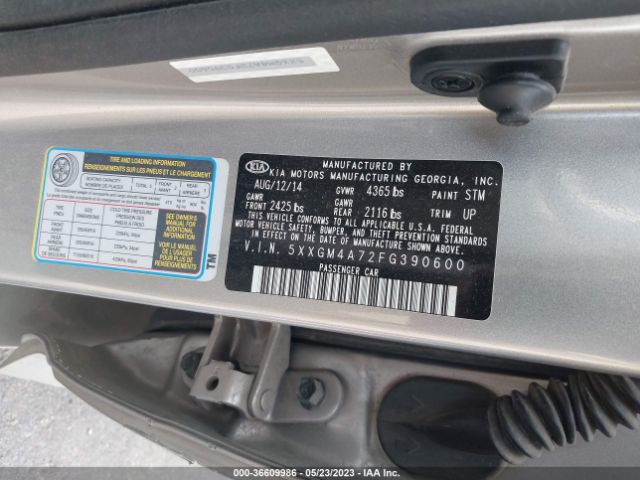 5XXGM4A72FG390600 KIA Optima Lx