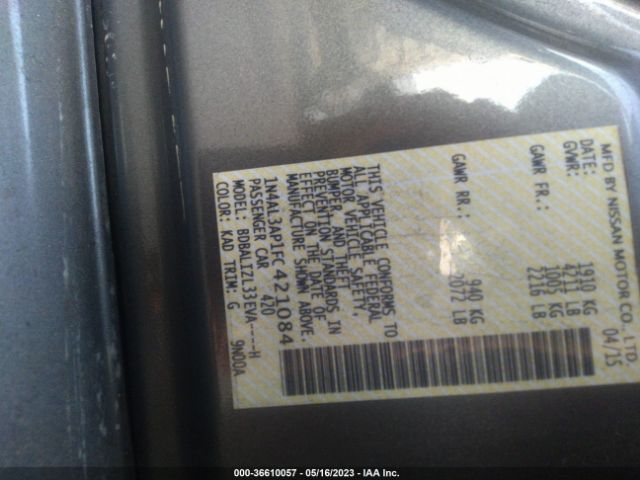 1N4AL3AP1FC421084 Nissan Altima 2.5 Sv