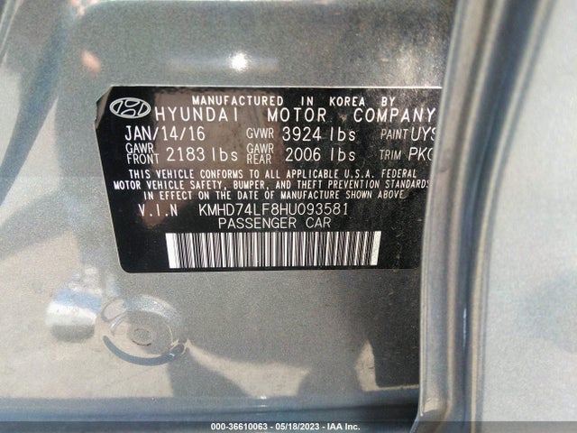 Hyundai ELANTRA SE 2017 KMHD74LF8HU093581 Image 9