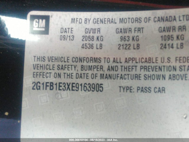Chevrolet CAMARO LT 2014 2G1FB1E3XE9163905 Image 10