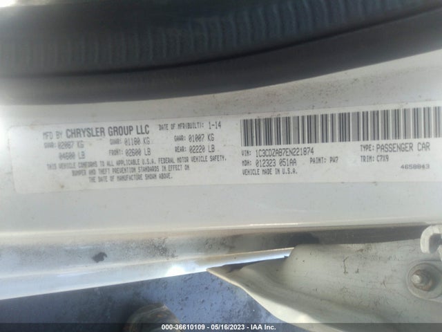 Dodge AVENGER SE 2014 1C3CDZAB7EN221874 Image 10