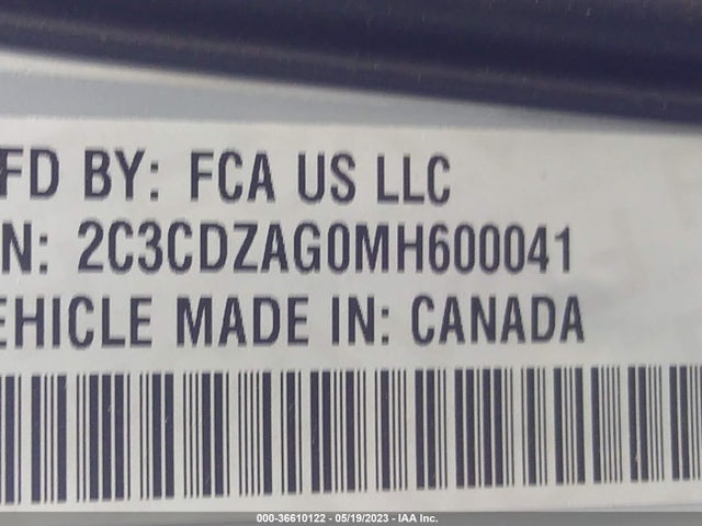 Dodge Challenger Sxt 2021 2C3CDZAG0MH600041 Image 10
