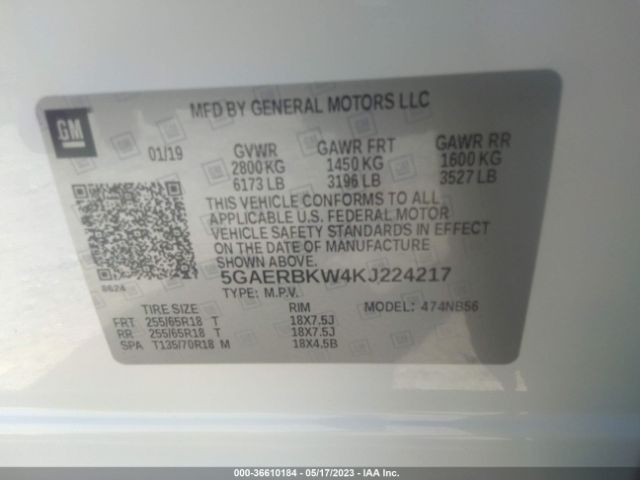 5GAERBKW4KJ224217 Buick Enclave Essence