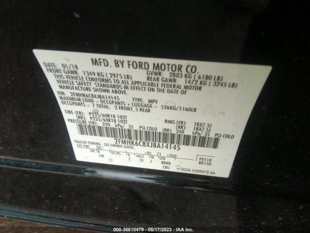 2FMHK6C8XJBA14145 Ford FLEX SEL