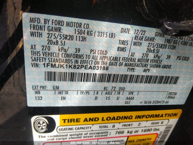 2023 Ford Expedition, VIN: 1FMJK1K82PEA03188