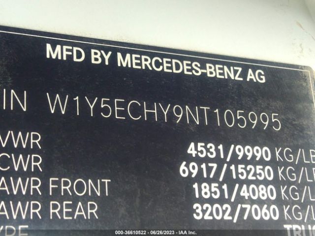 W1Y5ECHY9NT105995 Mercedes-Benz SPRINTER CARGO VAN