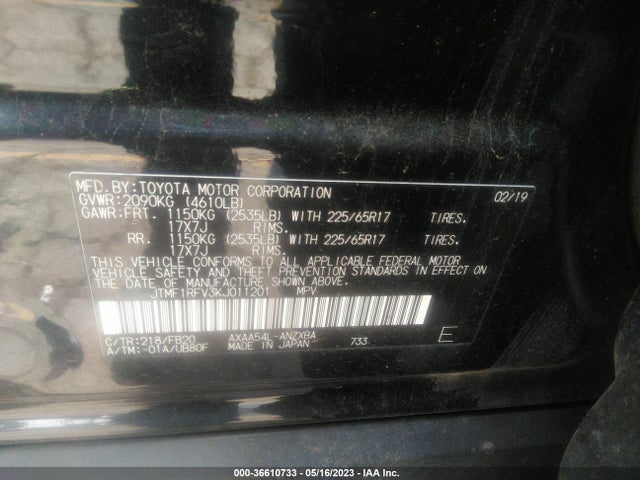 Toyota RAV4 LE 2019 JTMF1RFV3KJ011201 Image 11
