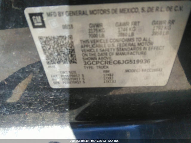 Chevrolet Silverado 1500 Lt 2018 3GCPCREC6JG519936 Image 11