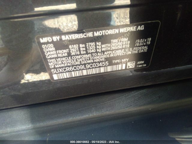 5UXCR6C09L9C03455 BMW X5 Xdrive40i