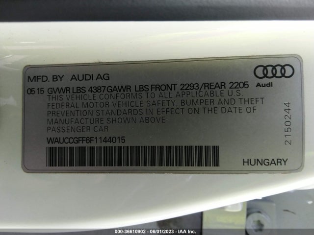 WAUCCGFF6F1144015 Audi A3 1.8t Premium Plus