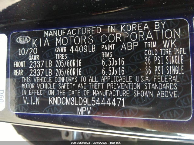 2020 Kia Niro, VIN: KNDCM3LD9L5444471
