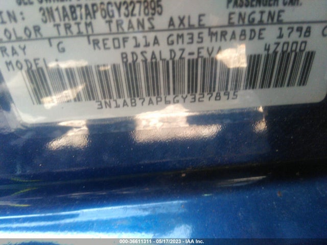 Aukcja sprzedaży 2016 Nissan Sentra Sv, vin: 3N1AB7AP6GY327895, numer aukcji: 36611311