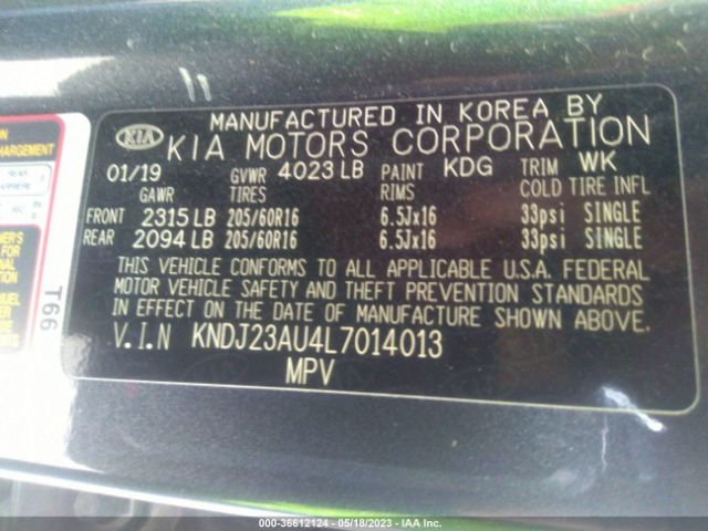 KNDJ23AU4L7014013 KIA SOUL S