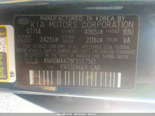 KNAGM4A78F5557561 KIA Optima Lx