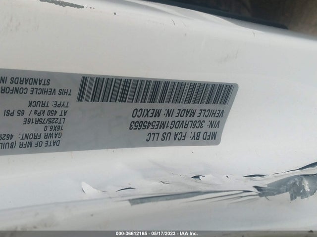 3C6LRVDG1ME545653 RAM Promaster Cargo Van