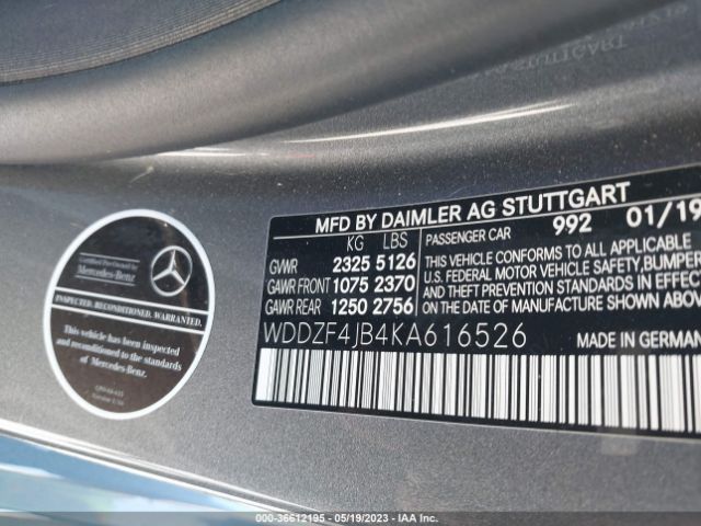 WDDZF4JB4KA616526 Mercedes-Benz E-class E 300