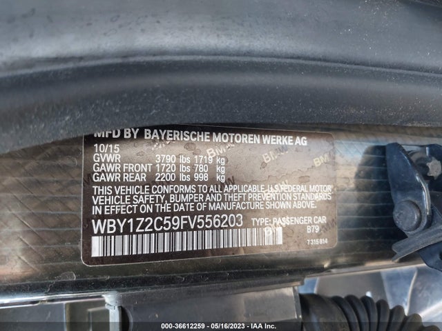 BMW I3 2015 WBY1Z2C59FV556203 Image 9