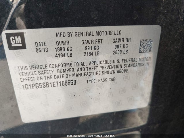 Chevrolet CRUZE LTZ 2014 1G1PG5SB1E7106650 Image 9