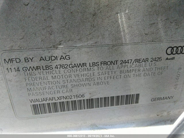 WAUAFAFLXFN021506 Audi A4 PREMIUM