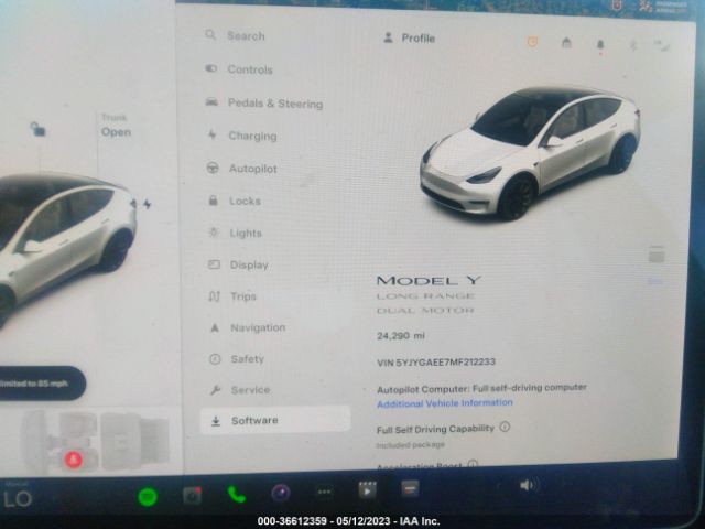 5YJYGAEE7MF212233 Tesla Model Y Long Range