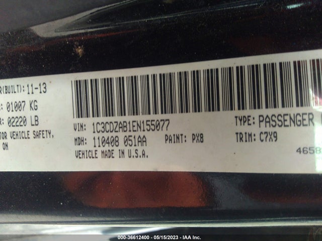Dodge AVENGER SE 2014 1C3CDZAB1EN155077 Image 9
