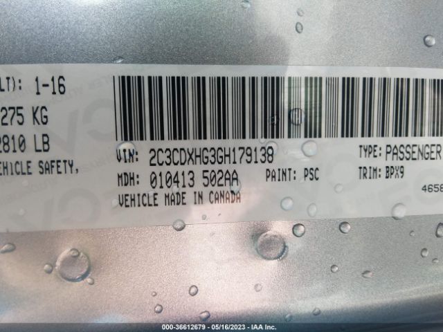 2C3CDXHG3GH179138 Dodge Charger Sxt
