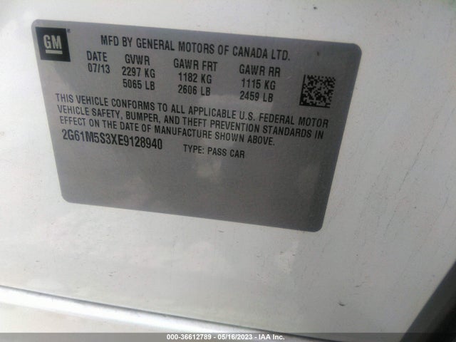 2G61M5S3XE9128940 Cadillac XTS LUXURY