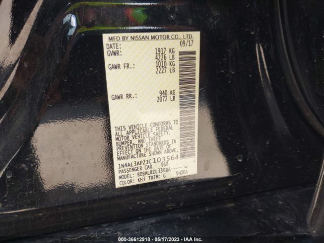 1N4AL3AP2JC103564 Nissan Altima 2.5 Sl