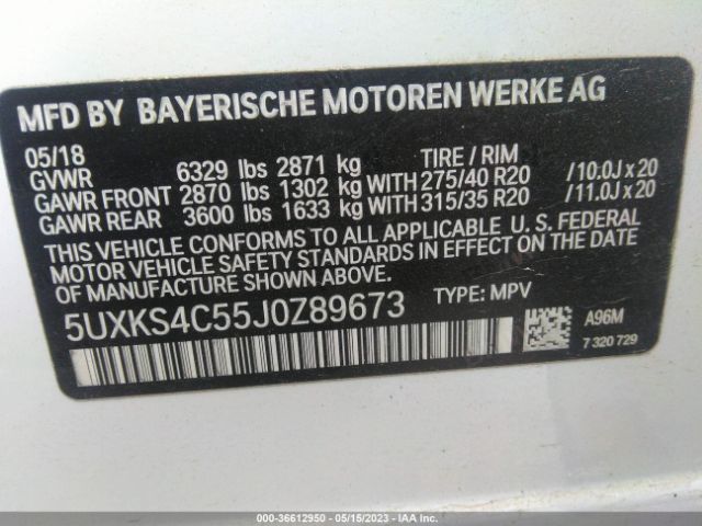 5UXKS4C55J0Z89673 BMW X5 Xdrive35d