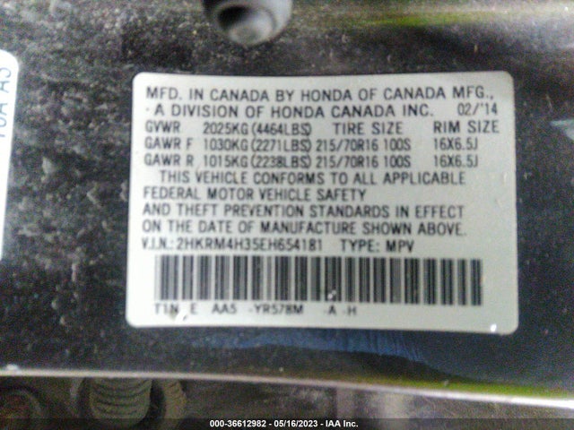 Honda CR-V LX 2014 2HKRM4H35EH654181 Image 9