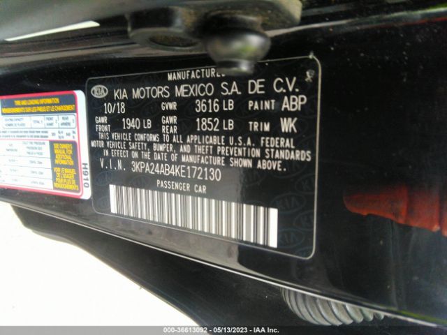 3KPA24AB4KE172130 KIA RIO S