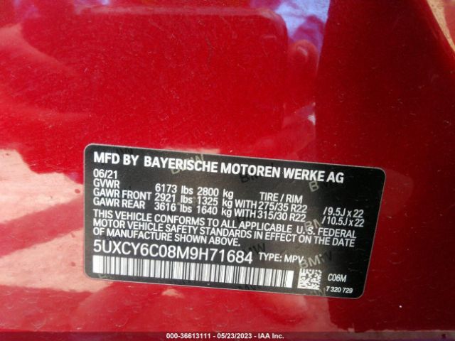 5UXCY6C08M9H71684 BMW X6 Xdrive40i