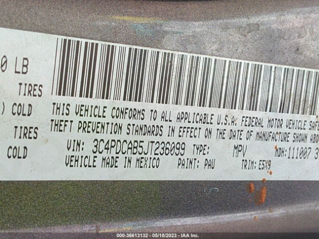 3C4PDCAB5JT236099 Dodge JOURNEY SE