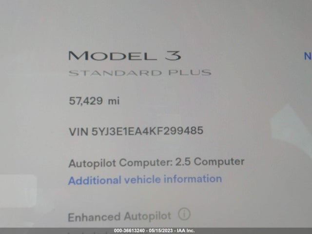 Tesla Model 3 Range 2019 5YJ3E1EA4KF299485 Image 7