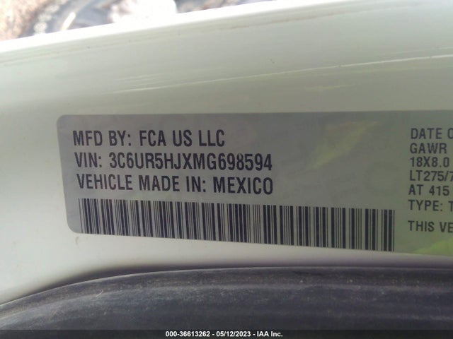 RAM 2500 Tradesman 2021 3C6UR5HJXMG698594 Image 10