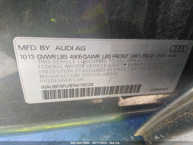 WAUBFAFL0EN018228 Audi A4 PREMIUM