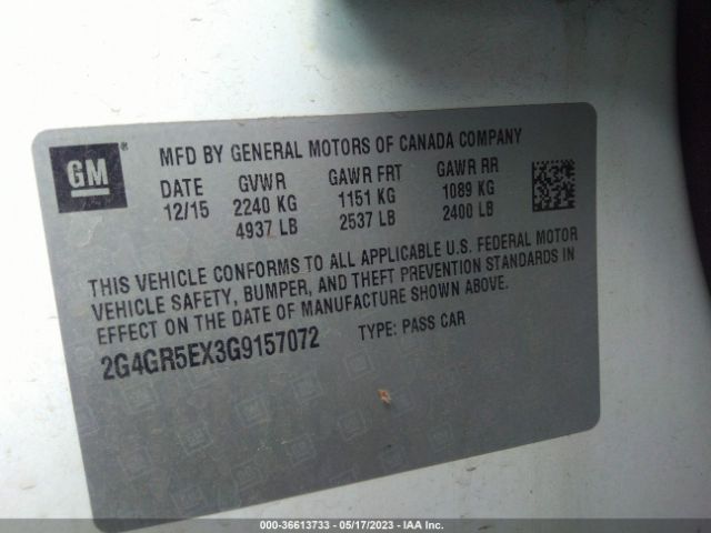 2G4GR5EX3G9157072 Buick Regal Premium I